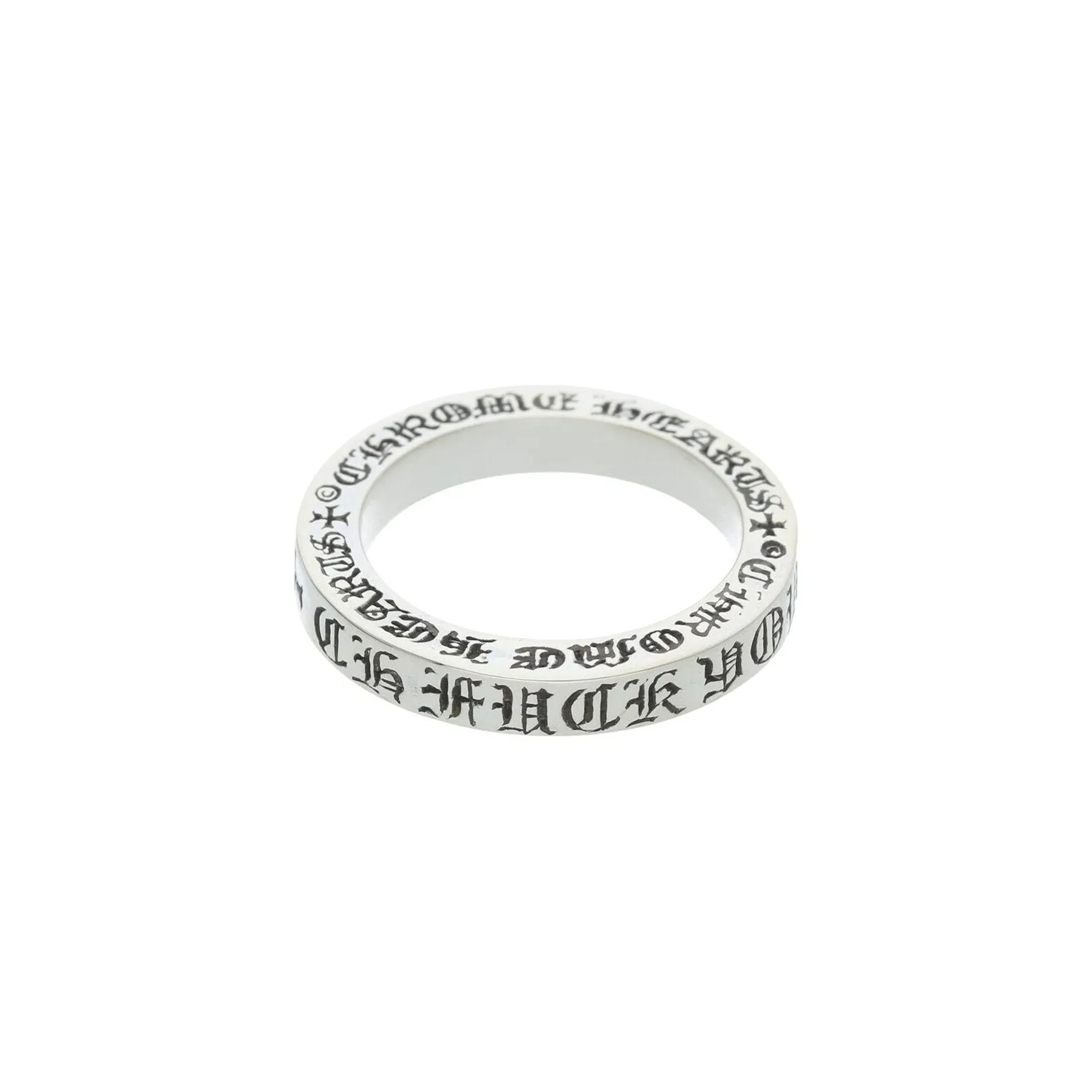 CHROME HEARTS SILVER SPACER RING FUCK YOU